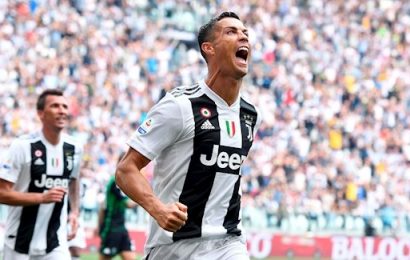 Ronaldo Scores His First Goal for Juve In Win Over Sassuolo