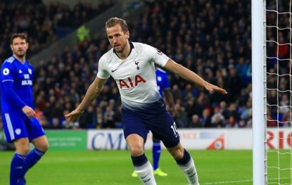 Kane Breaks Cardiff Duck as Spurs Rise Back to Second