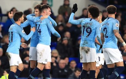 City Defeat Everton and Go Top on Goal Difference
