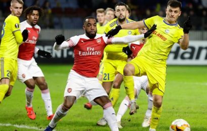 Lacazette Sent Off As Arsenal Are Defeated in Belarus