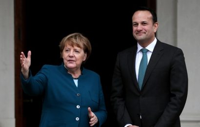 Merkel Meets With People From Both Sides of The Border During Dublin Visit