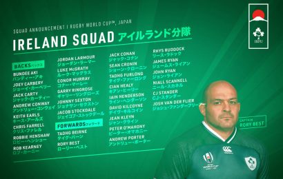 Ireland’s Rugby World Cup Squad Named