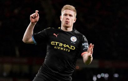 De Bruyne Scores Two as Manchester City Eases Past Arsenal