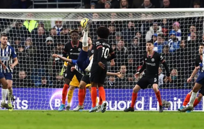 Amazing Jahanbakhsh Overhead Kick Rewards Brighton With Draw Against Chelsea