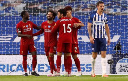 Salah Scores Twice As Liverpool Defeat Battling Seagulls