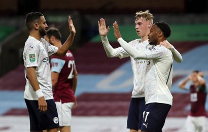 Sterling Scores Hat-Trick As City Ease Past Burnley In Carabao Cup
