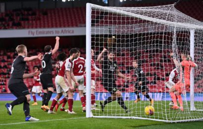 Xhaka Sent Off, Aubameyang Scores Own Goal As Arsenal’s Woes Grow