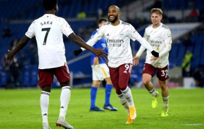 Lacazette Comes On To Fire Gunners To Victory In Brighton