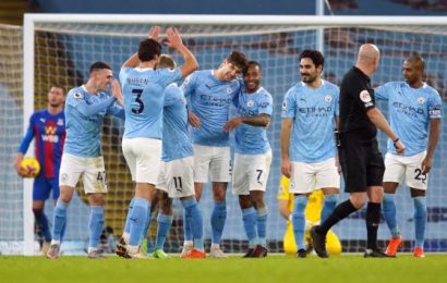 Stones Scores Double As Manchester City Thrash Palace