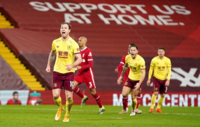 Burnley Ends Liverpool’s Unbeaten Streak At Anfield