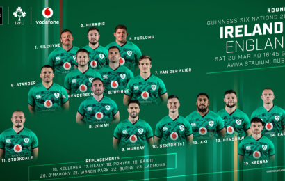Farrell Names Ireland Squad To Face England On Saturday