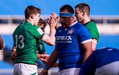Ireland Bounce Back With Six Try Victory In Rome