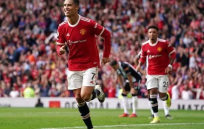 Cristiano Ronaldo Scores Twice On His Return To Manchester United