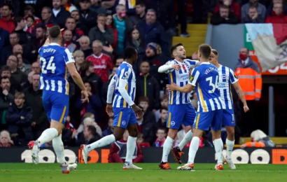 Brighton Stage Comeback To Hold Liverpool To A Draw At Anfield