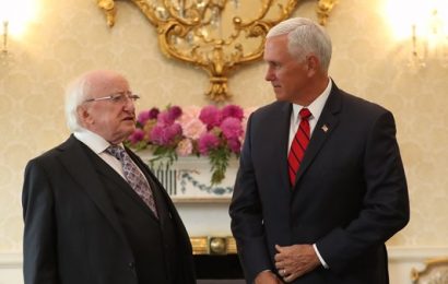 Vice President Pence Meets President Higgins in Dublin