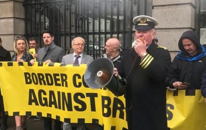 Protests Held as Johnson Meets Taoiseach in Dublin