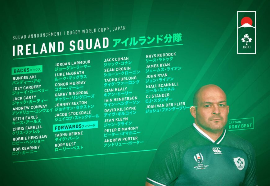Ireland’s Rugby World Cup Squad Named