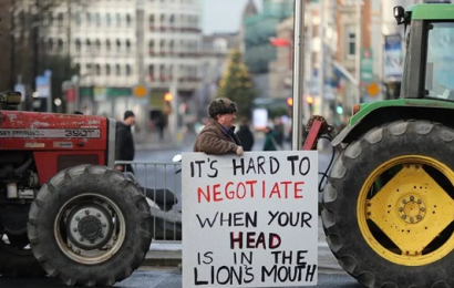 Farmers Blockade Parts of Dublin City Center as Beef Pricing Row Continues