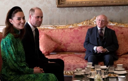William and Kate Meet President Higgins at Áras an Uachtaráin