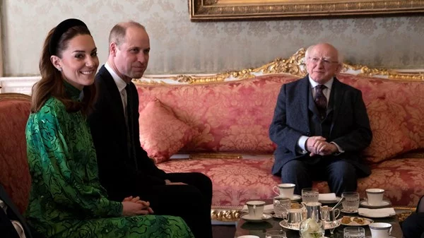 William and Kate Meet President Higgins at Áras an Uachtaráin