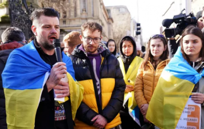 Protestors In Dublin Call For Ban On ‘Russian Hate Symbols’
