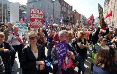 Protestors Call For Public Ownership Of National Maternity Hospital Site